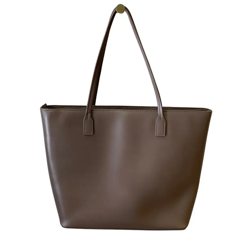Kate Spade Kearny Street Grecia Tote Bag Star Moon Charm Taupe Leather